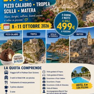 �☀ CALABRIA DA SOGNO ☀� 8-11 OTTOBRE 2026