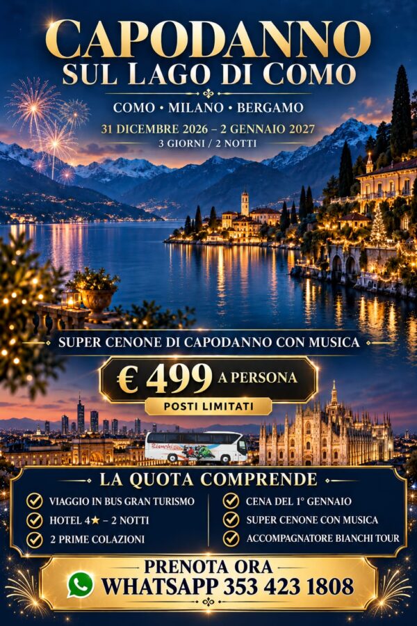 CAPODANNO 2027 SUL LAGO DI COMO