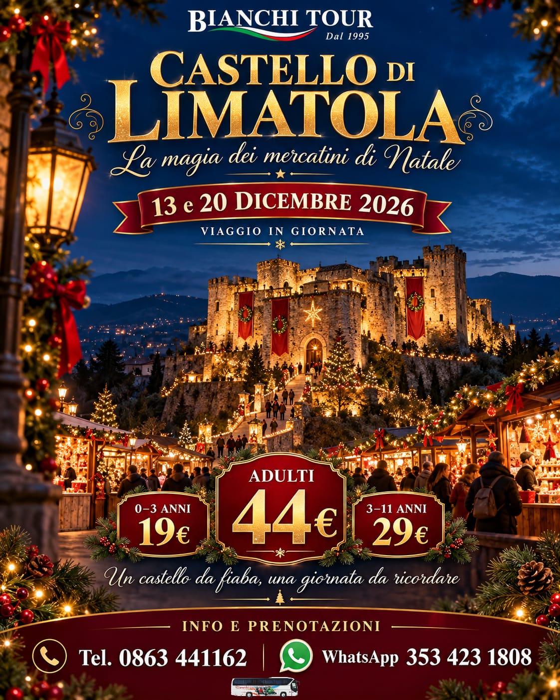 CASTELLO DI LIMATOLA ✨ La magia dei mercatini di Natale ✨ 13 E 20 DICEMBRE 2026