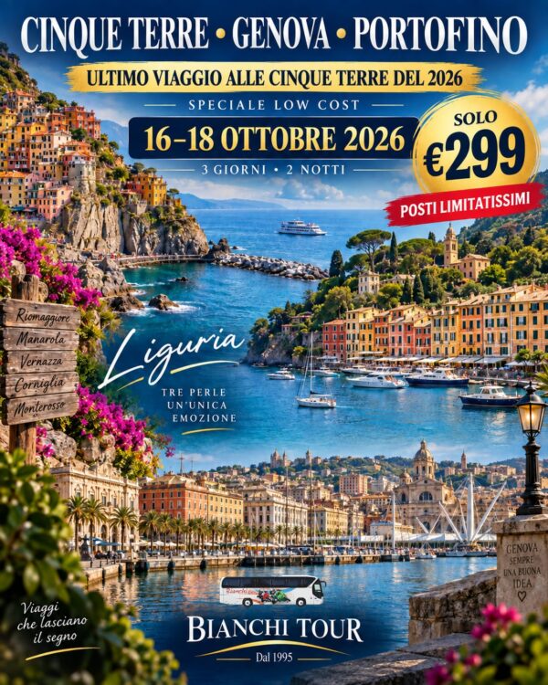 CINQUETERRE - GENOVA - PORTOFINO 16-18 OTTOBRE