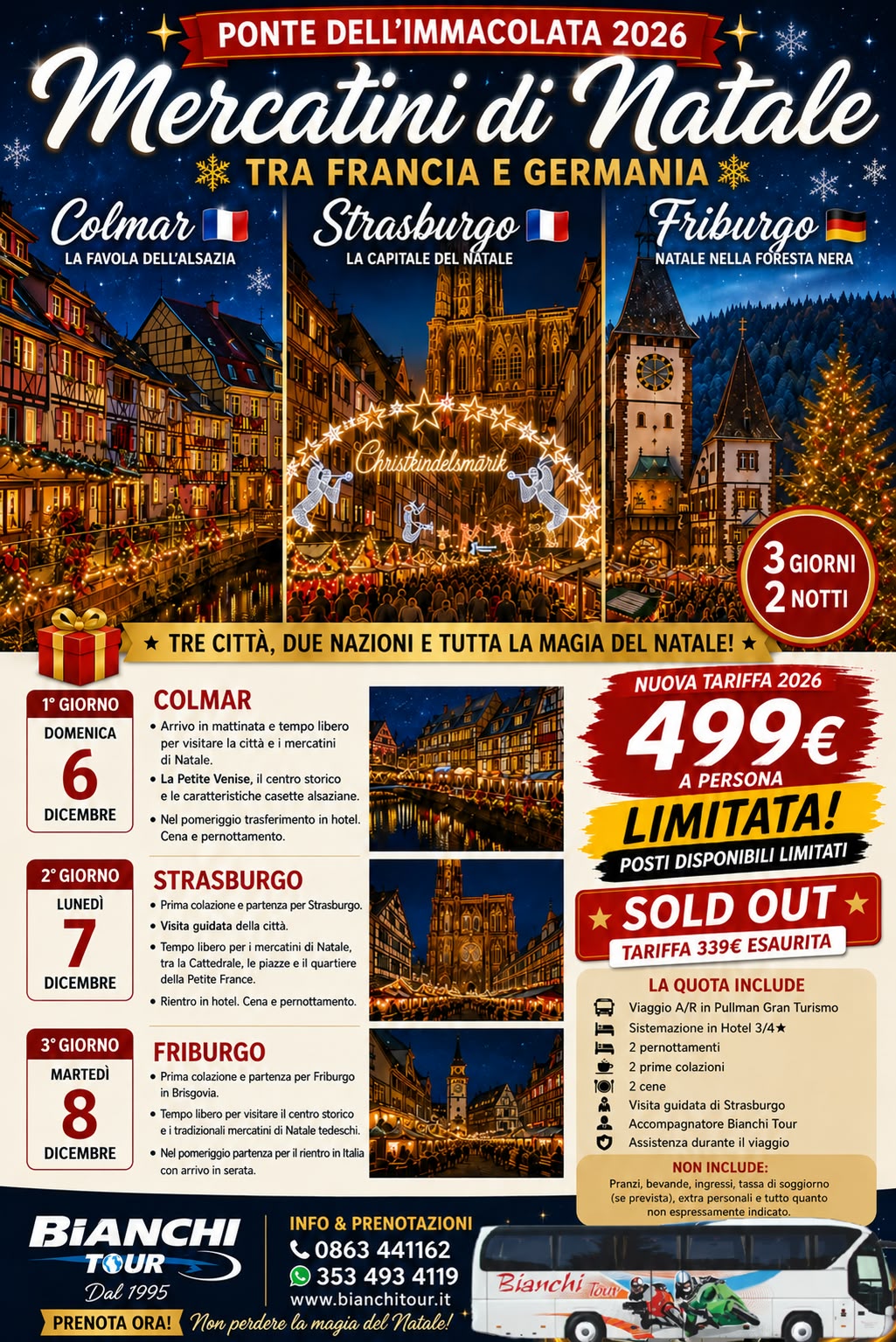COLMAR • STRASBURGO • FRIBURGO 6-8 DICEMBRE 2026